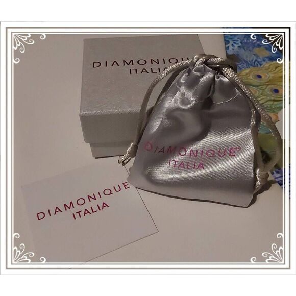BNIB~Diamonique Italia Side Profile Princess Cut Bridal/Engagement Ring Sz 8 - Picture 8 of 8